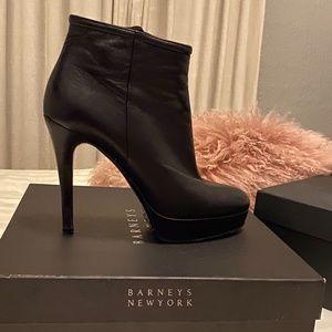 Designer Leather Barney’s High Heel boots